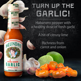 Close-up of Melinda's label highlighting fresh ingredients for vibrant cooking.