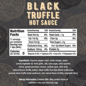 Melinda's Ghost Pepper Black Truffle ingredients closeup showing real truffles and peppers.