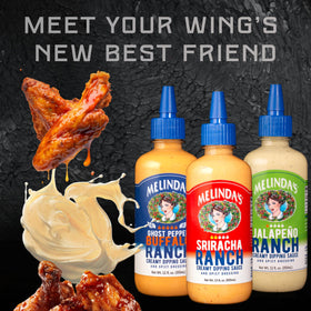 Melinda's Gift Set Wings Dippers—ready-to-share trio for game day.