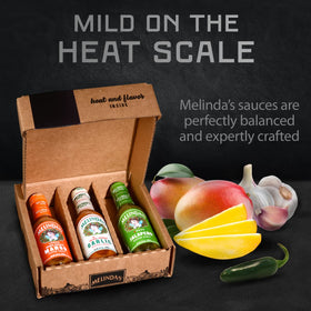 Melinda’s Garlic Habanero bottle brings bold garlic heat to pizzas and wings.