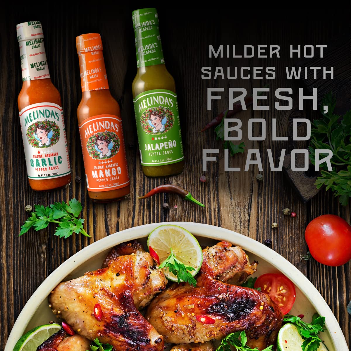 Melinda’s gift packaging highlights a premium trio for food lovers.