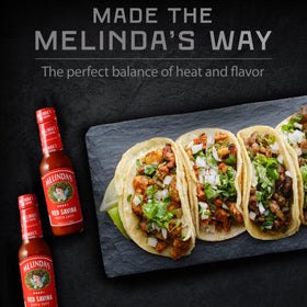 Pizza finished with Melinda’s Red Savina for balanced heat and flavor.