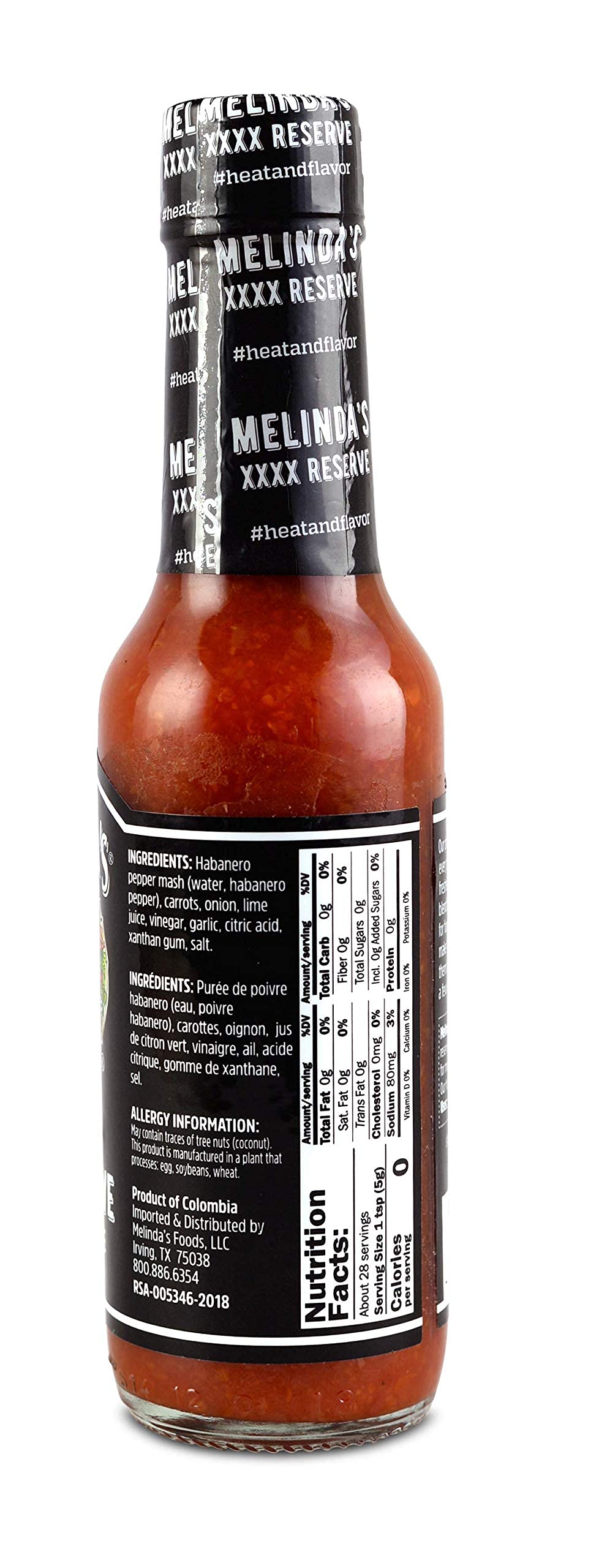 Melinda's XXXXtra Habanero peppers close-up showing depth of flavor