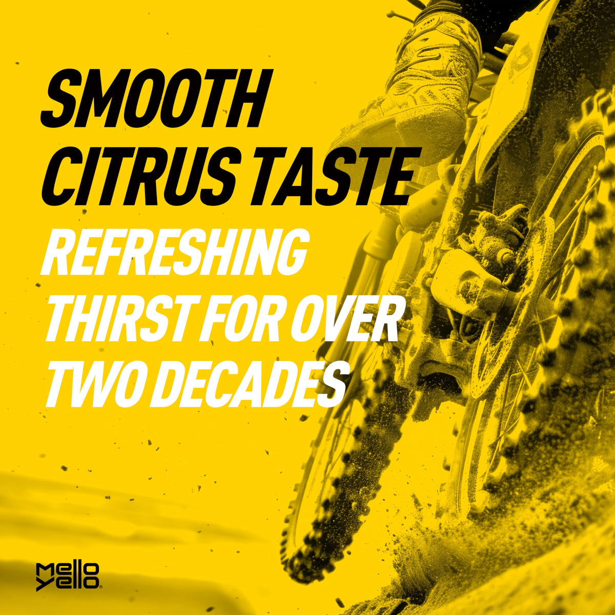 Mello Yello label close-up highlighting bold flavor