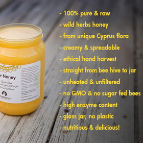 Mellona Cyprus-origin honey emphasizes island flora and pristine micro-climate flavors.