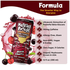 Melting Forest Cordyceps Lions Mane Mushrooms indicate cognitive focus support.