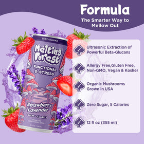 Melting Forest D-Stress glass with berry-lavender shows refreshing mood support.