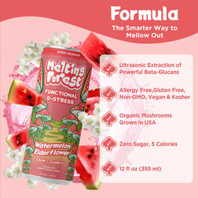 Melting Forest D-Stress bright pour into glass signals easy, on-the-go stress relief.