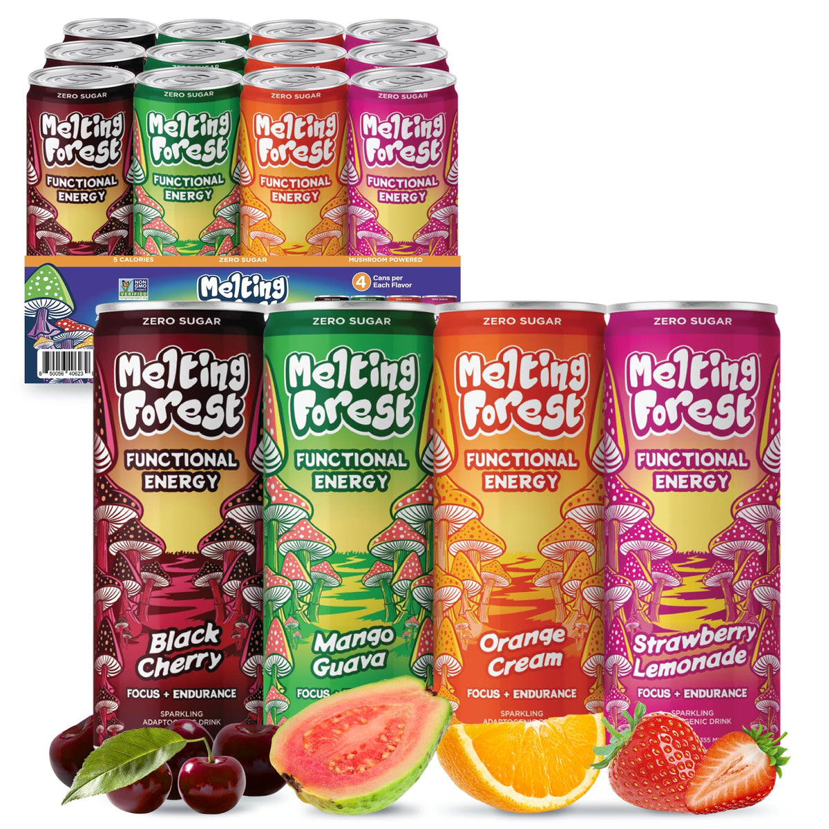 Melting Forest Black Cherry can for energy and focus.