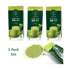 MENBLY Star-bucks Matcha Latte Powder prepared in cup with creamy foam