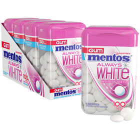 Mentos Always White Bubble Fresh gum bottle for quick breath refreshment