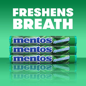 MENTOS candies arranged as wedding or baby shower favors for guests.