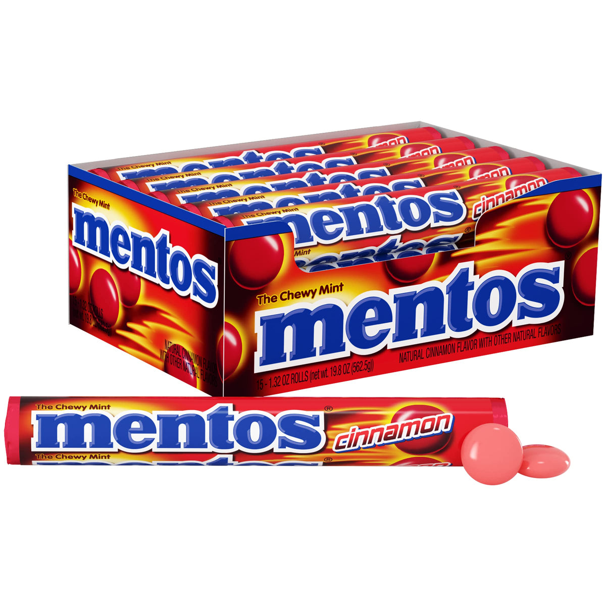 MENTOS Chewy Mint Candy Roll pack front, ideal for sharing at events