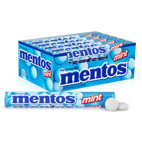 MENTOS Chewy Mint candy roll pack open shows party-ready mint freshness