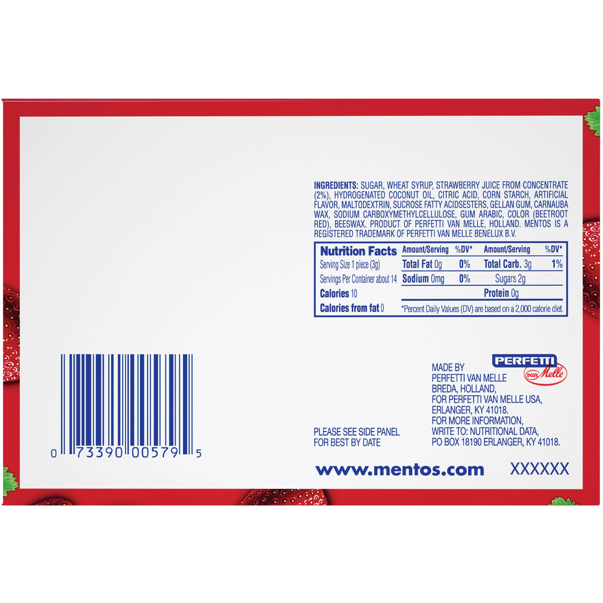 Mentos Chewy Mint Roll open pack on table ready for snacking.