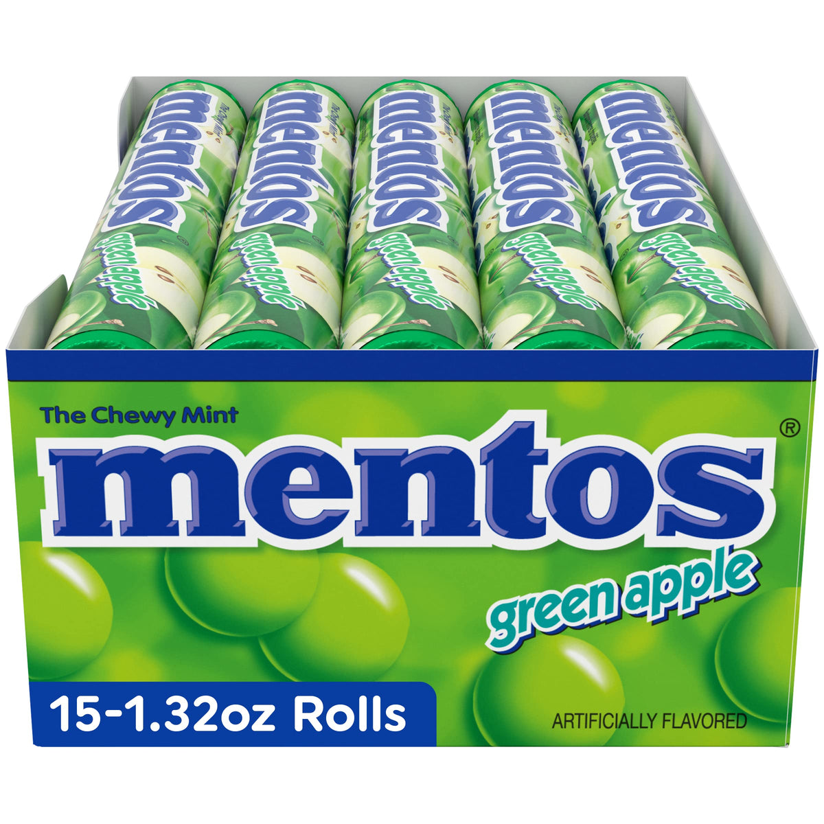 Mentos Green Apple Chewy Mints, perfect for party favors.