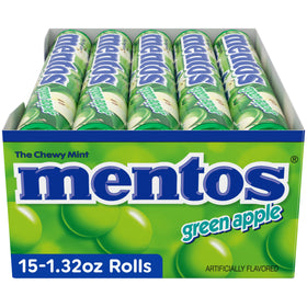 Mentos Green Apple Chewy Mints, perfect for party favors.