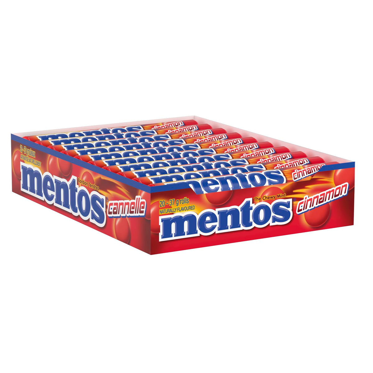 Mentos Cinnamon Chewy Rolls pack of 20 is ideal for office snacks.