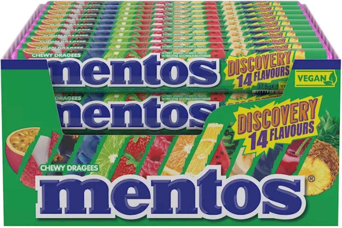 Mentos Discovery 40-roll box ready for gifting or party sharing.