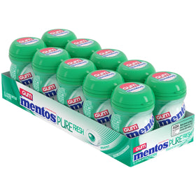 Mentos mini nano bottle close-up showing compact gum