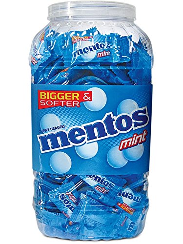 Mentos mint chewy candy jar for fresh breath and quick pick-me-up