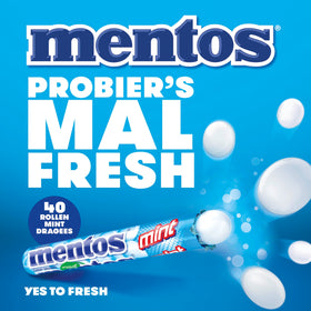 Close-up of mint chewy beads with glossy coating for breath refreshment