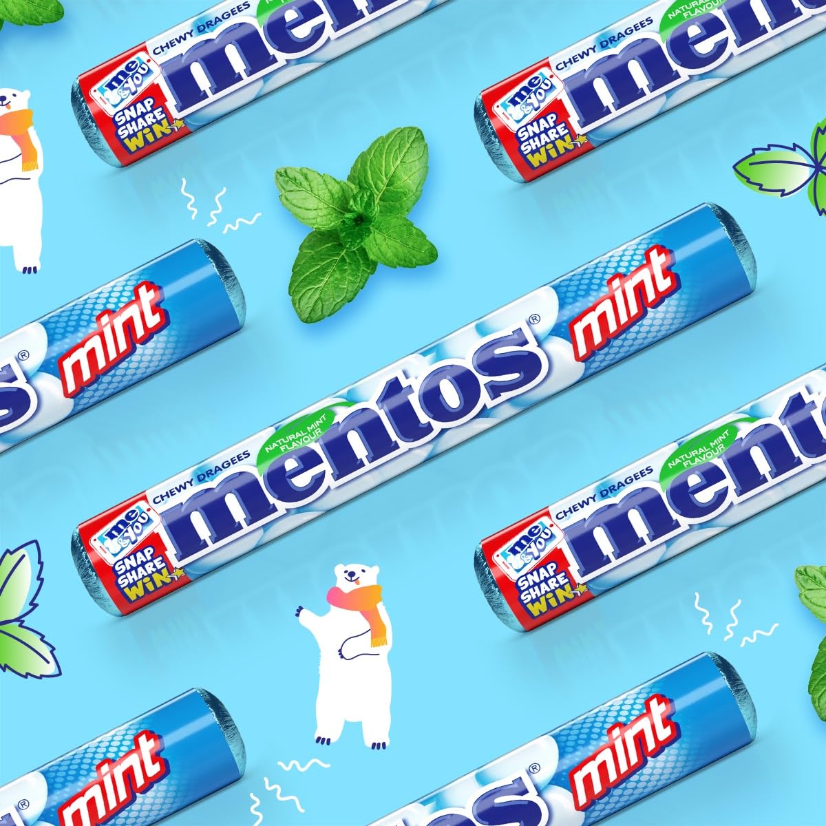 40-count Mentos mint dragees collection arranged for gifting