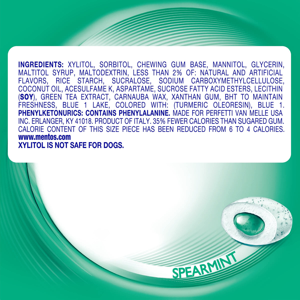 Mentos Pure Fresh gum at hand for quick refreshment in a bag.