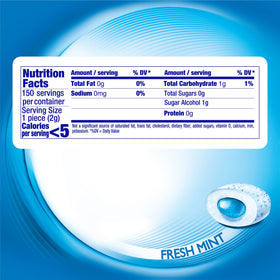 Mentos Pure Fresh gum with xylitol ingredient, sugar-free enjoyment.