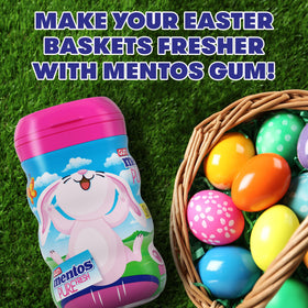 Mentos Pure Fresh Spring Edition packaging showcases festive Easter design and convenience.