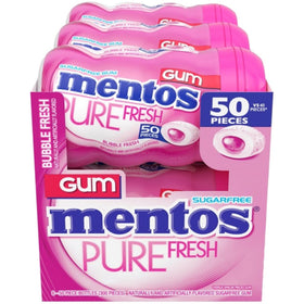 Mentos Pure Fresh sugar-free gum resealable bottle for desk or car freshness