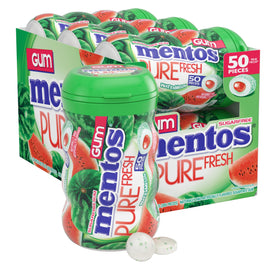 Mentos Pure Fresh Watermelon gum bottle for on-the-go fresh breath