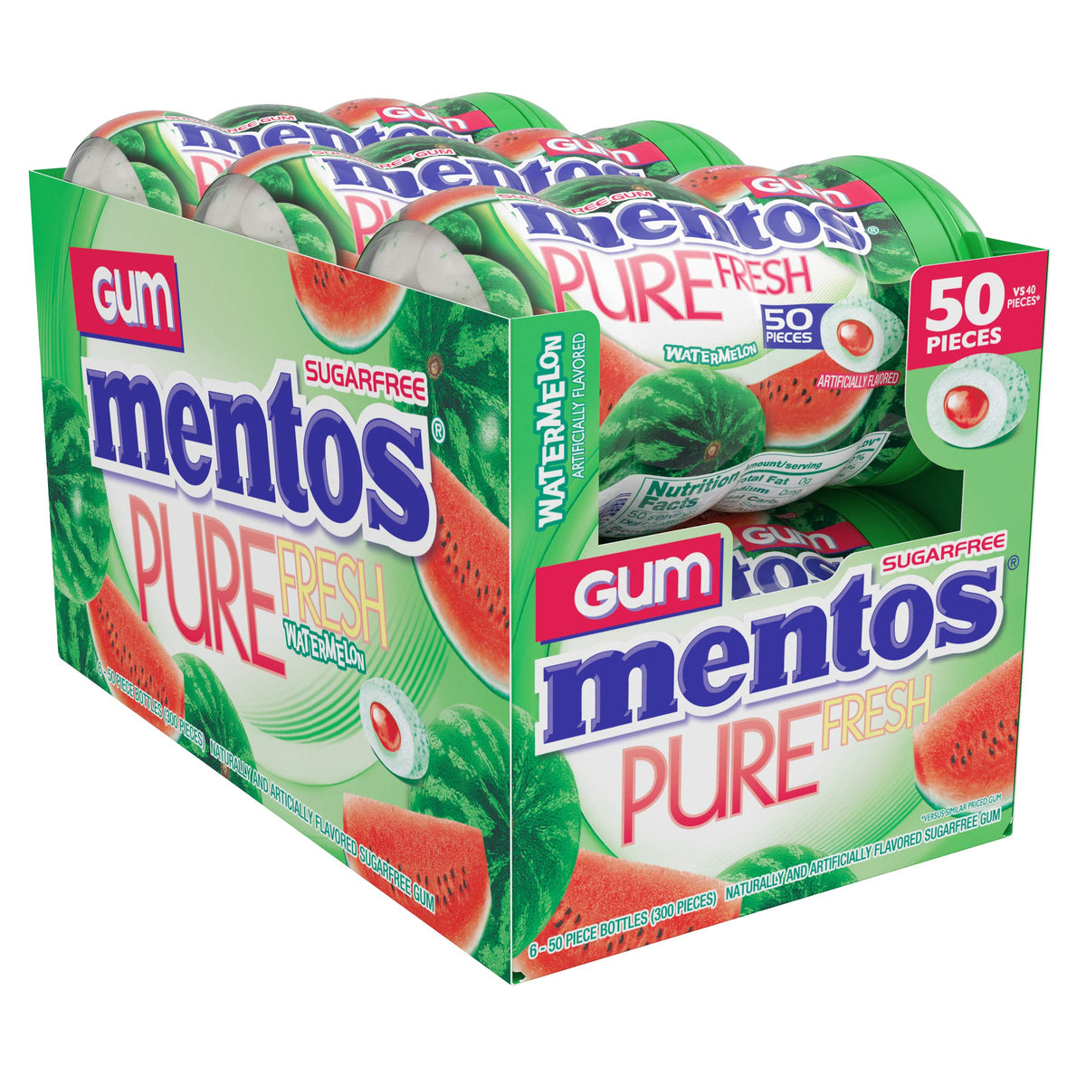Mentos watermelon sugar-free gum bulk six-pack for stocking up