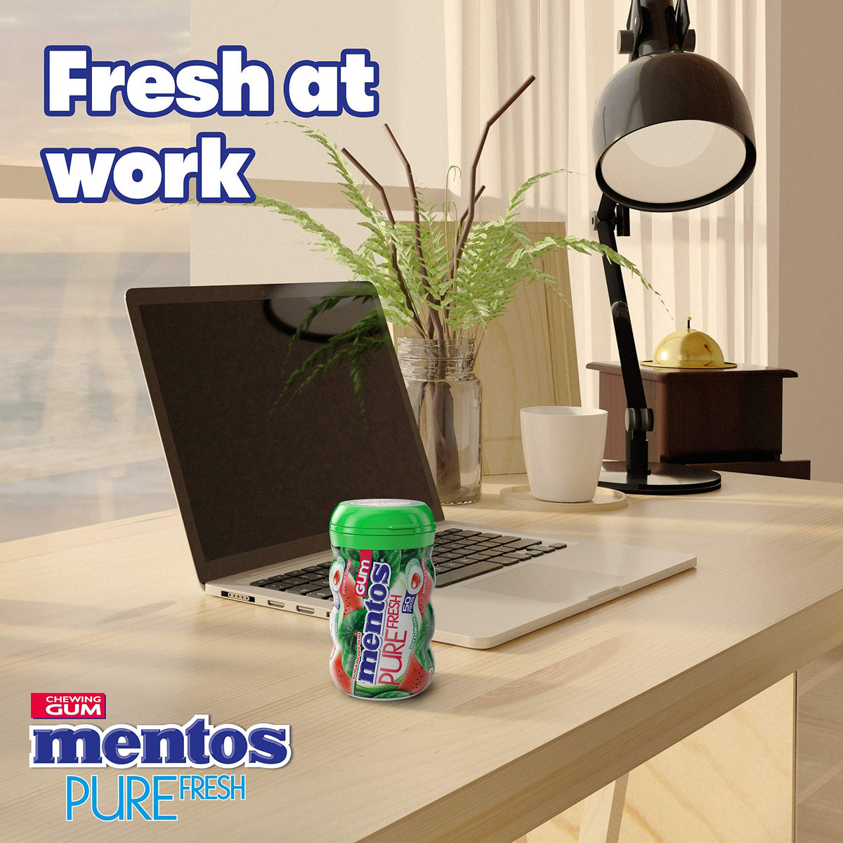 Mentos Watermelon gum pack keeps breath fresh at work or school