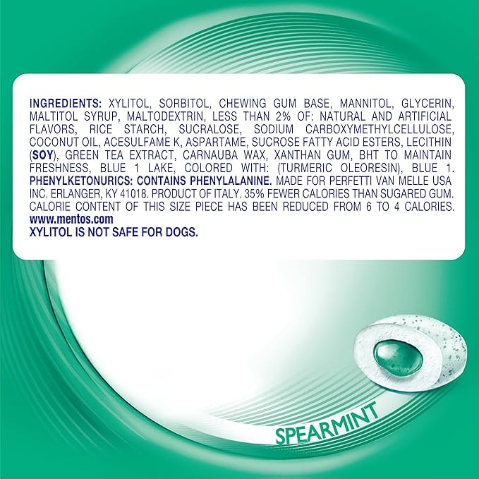 MENTOS Pure Fresh Winter Edition bottle close-up captures crisp spearmint flavor and glossy shell