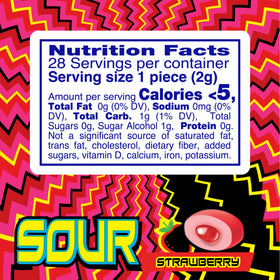 Mentos Sour Strawberry Gum on-the-go pack shows travel-friendly design.
