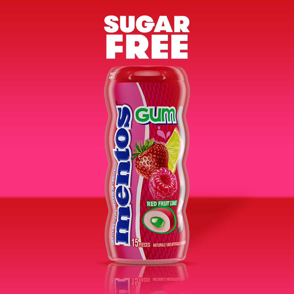 Mentos SugarFree gum bulk pack of 10 bottles for desks, cars, and bags.