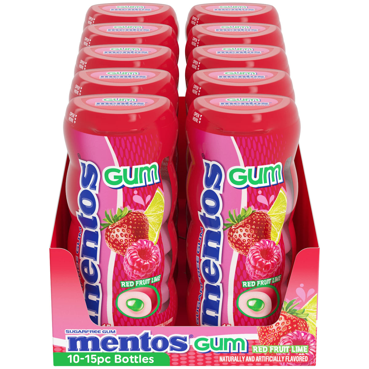 Mentos SugarFree gum crunchy shell reveals soft center, delivering lasting freshness.