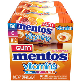 Mentos Vitamins Gum Citrus piece for on-the-go freshness