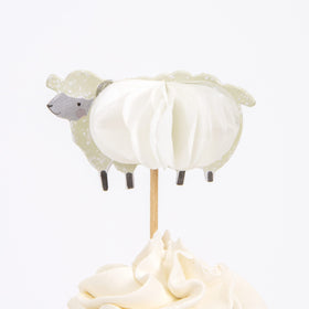 Meri Meri On The Farm sheep topper adds cute countryside detail to cupcakes