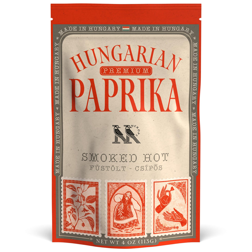 MEROPS premium smoked paprika bottle with vibrant color for rich dishes.