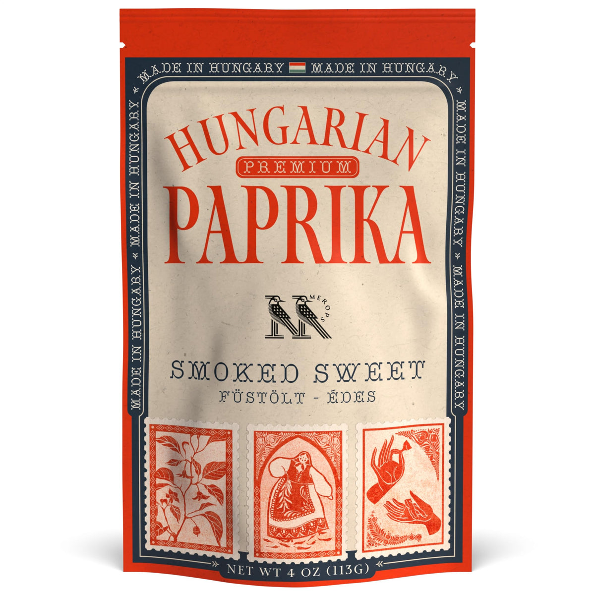 MEROPS smoked sweet paprika powder in resealable bag adds vibrant color to dishes