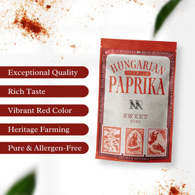 MEROPS paprika powder being poured for easy seasoning in recipes