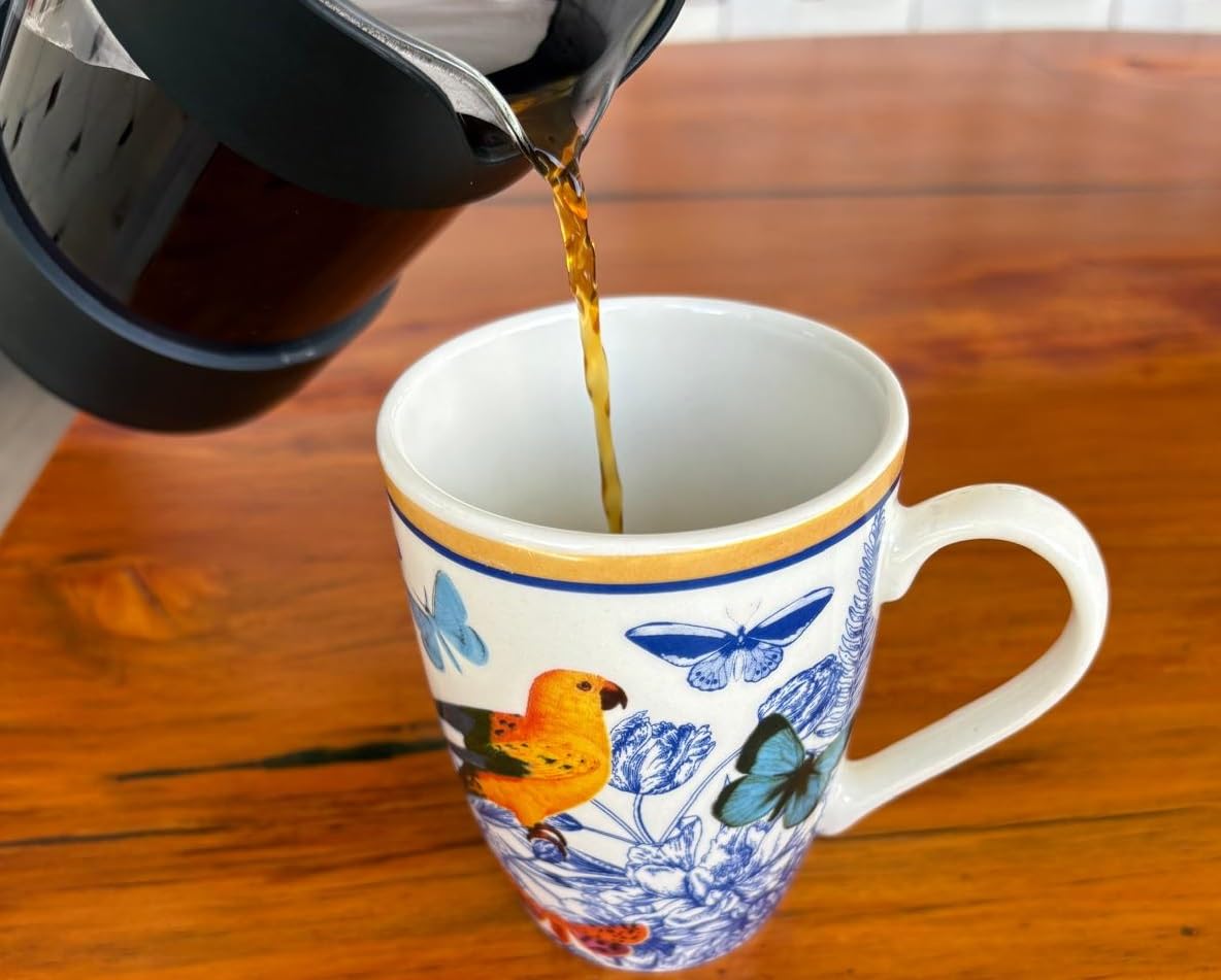 Mesa de los Santos French press brew capturing full-bodied taste