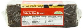 Mestemacher Whole Rye bread crumb closeup showing dense, wholesome whole grains.