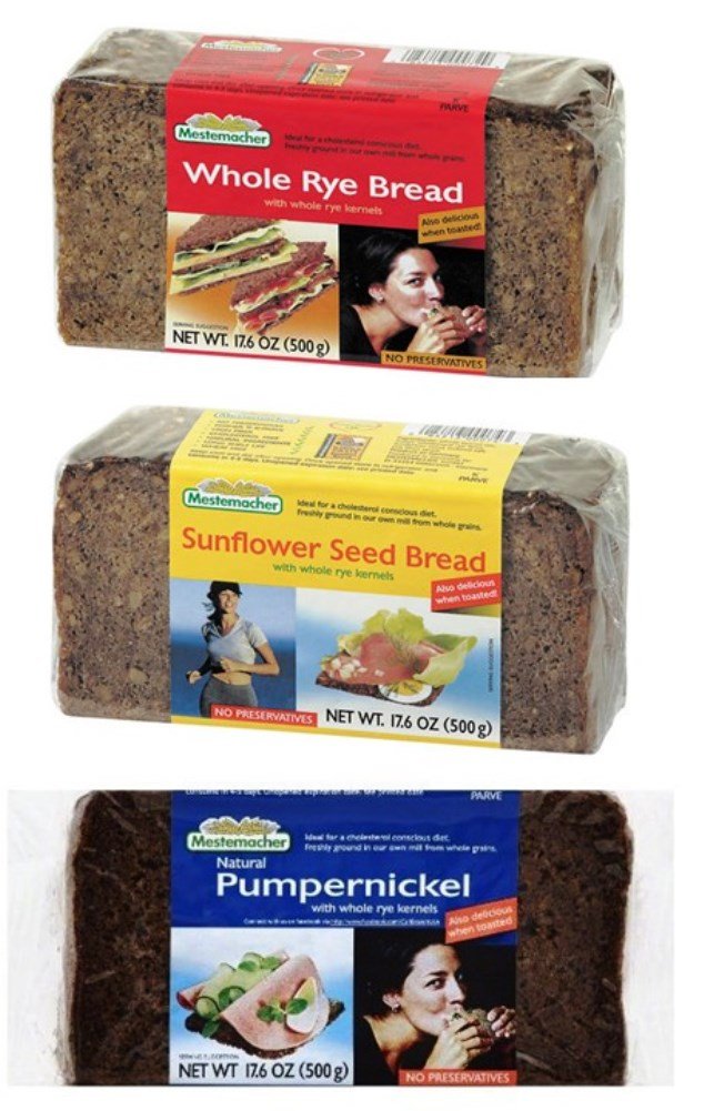 Mestemacher Natural High Fiber Bread whole rye slices ideal for hearty breakfasts
