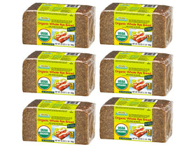 Mestemacher Organic Whole Rye Bread loaf with a dark crust, ideal for toasting.