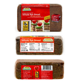 Mestemacher Pumpernickel bread slices for toast and toppings
