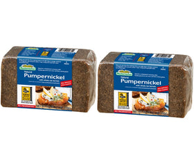 Mestemacher Pumpernickel whole grain bread loaf—nutty aroma and sturdy crust, ideal for toasting