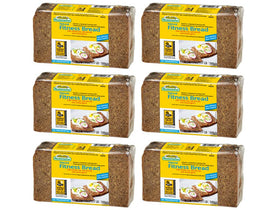Mestemacher Whole Grain Bread pack of 6 loaves, ideal for versatile meals.